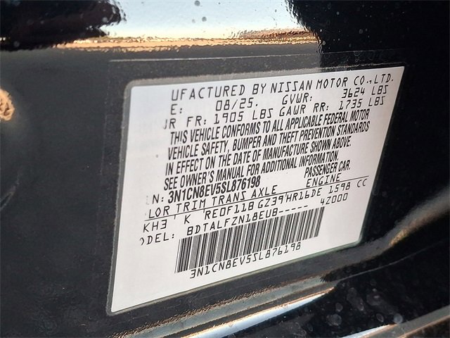 New 2025 Nissan Versa SV w/ Trunk Package image 18