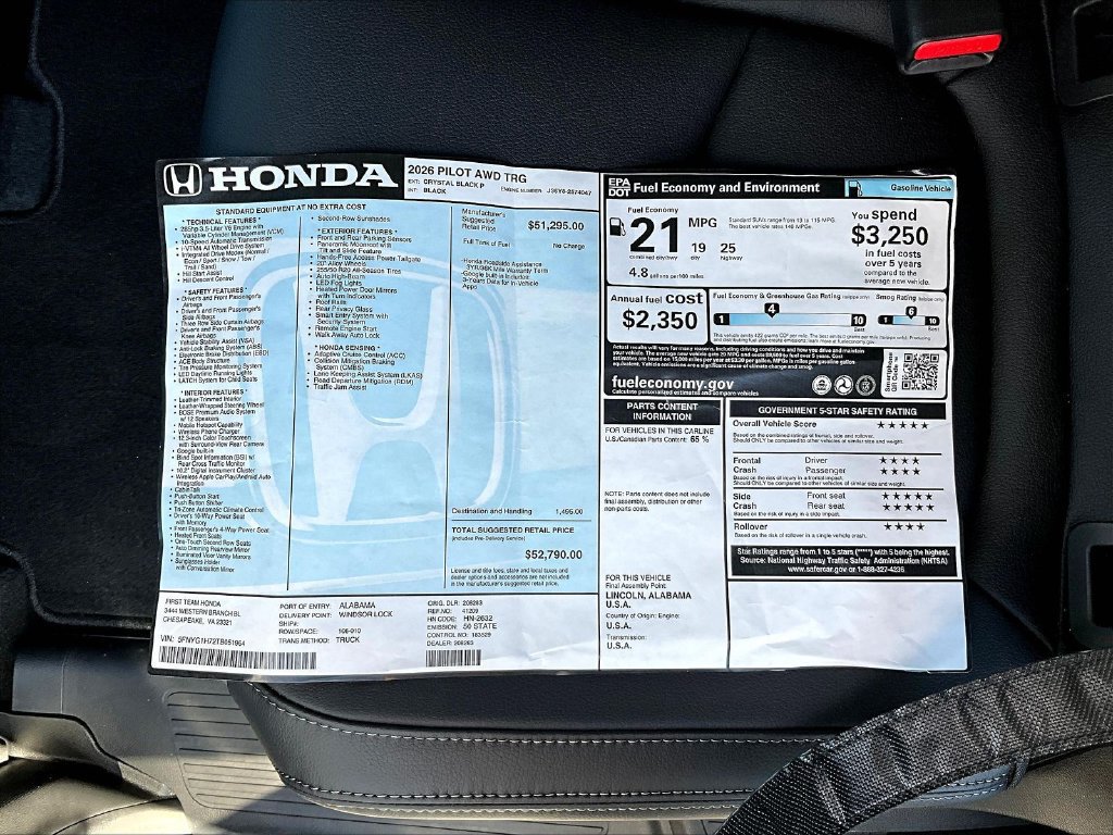 New 2026 Honda Pilot Touring image 36