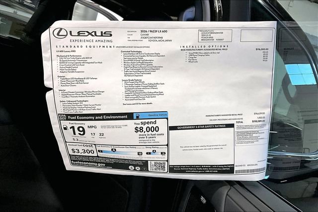 New 2026 Lexus LX 600 4WD w/ Luxury Package image 13