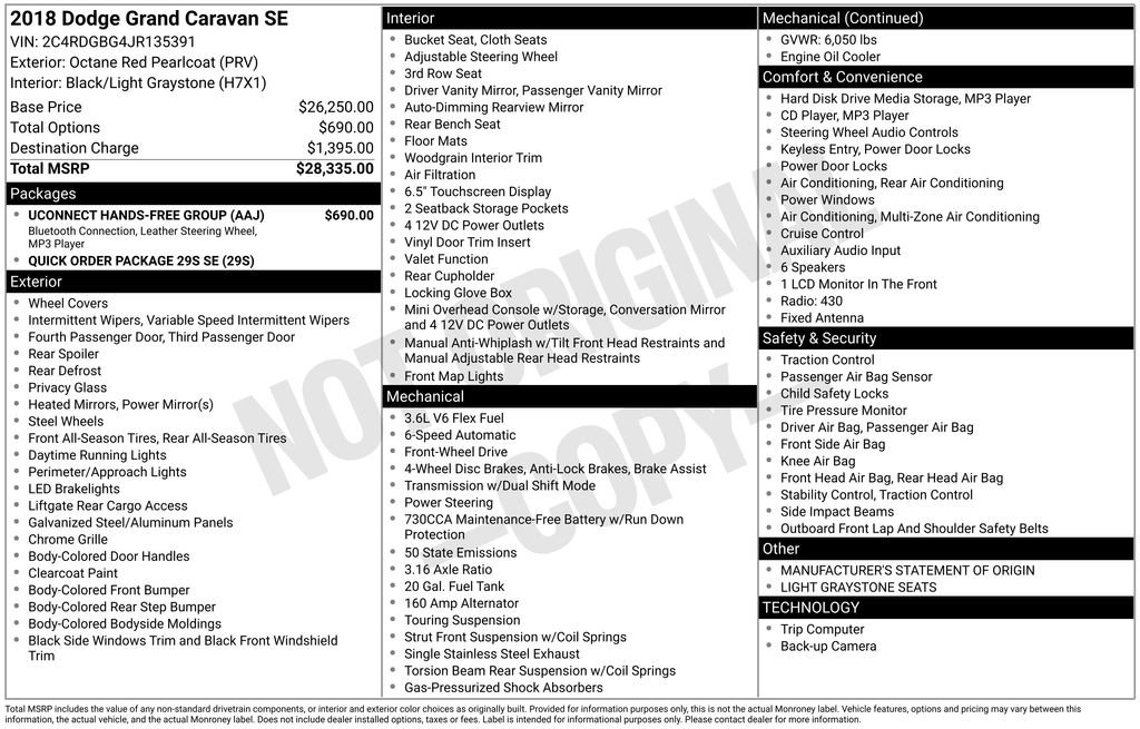 Used 2018 Dodge Grand Caravan SE w/ UConnect Hands-Free Group image 22