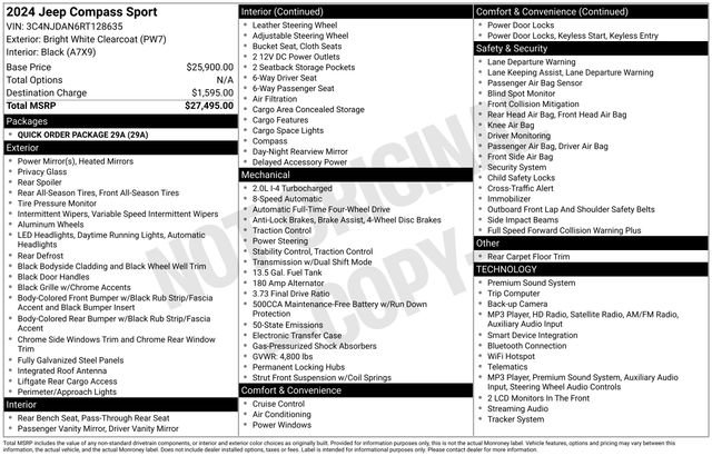 Used 2024 Jeep Compass Sport AWD/4WD image 19