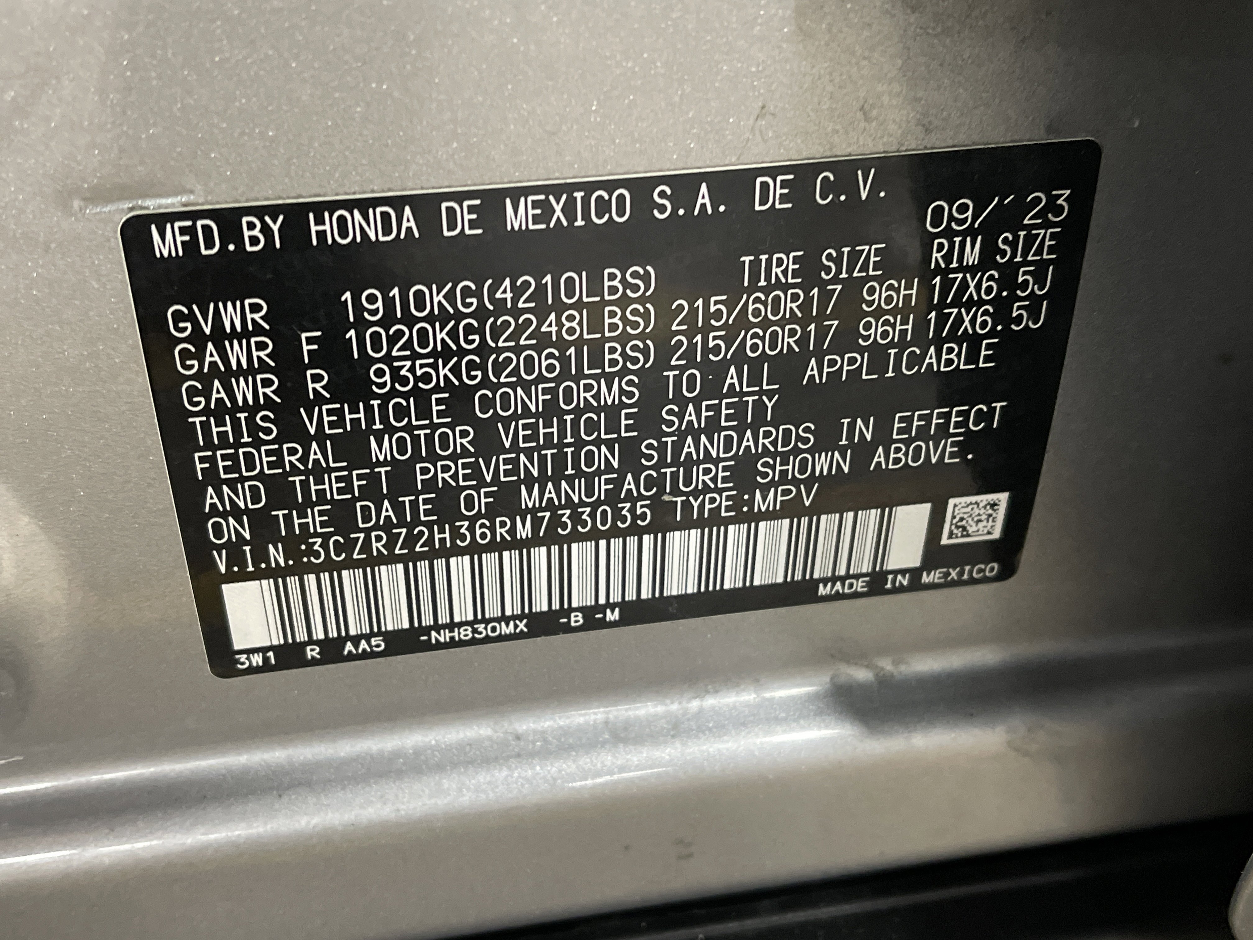 Used 2024 Honda HR-V LX image 26