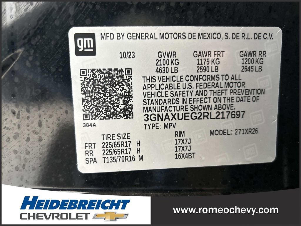 Used 2024 Chevrolet Equinox LT w/ LPO, Floor Liner Package AWD/4WD image 8