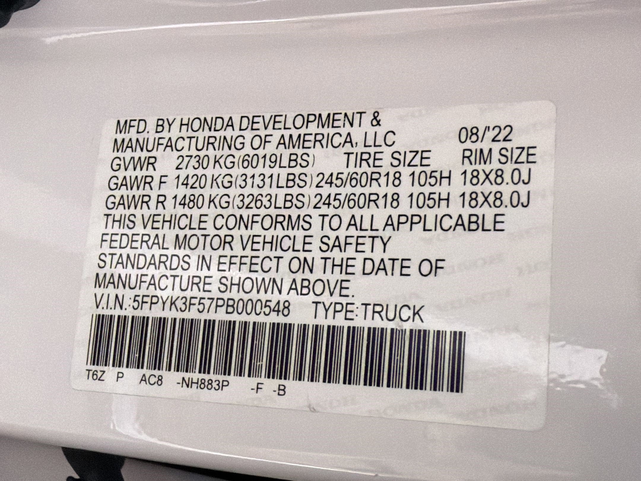 Used 2023 Honda Ridgeline RTL image 18