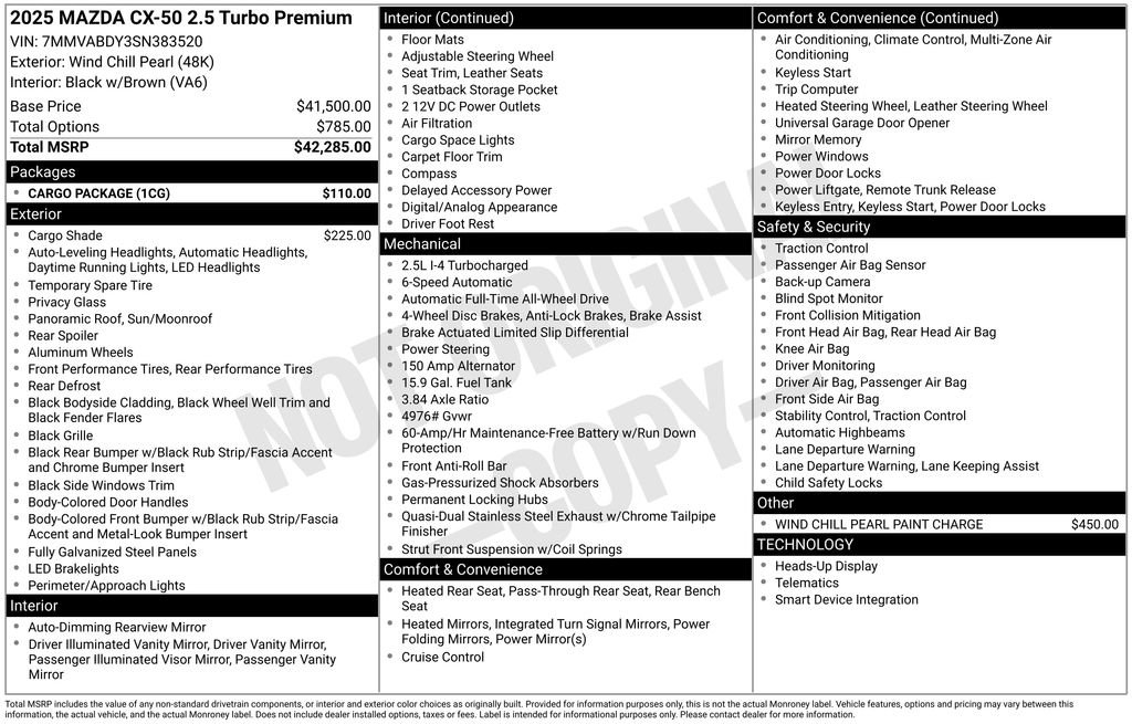 New 2025 MAZDA CX-50 AWD 2.5 Turbo w/ Cargo Package image 4