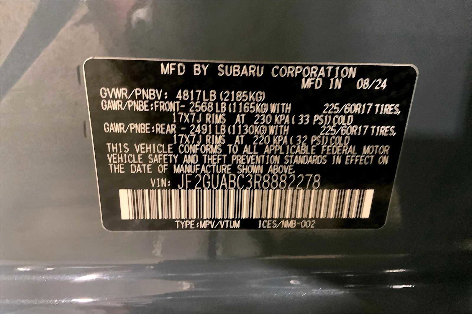 Certified 2024 Subaru Crosstrek 2.0i AWD/4WD image 31
