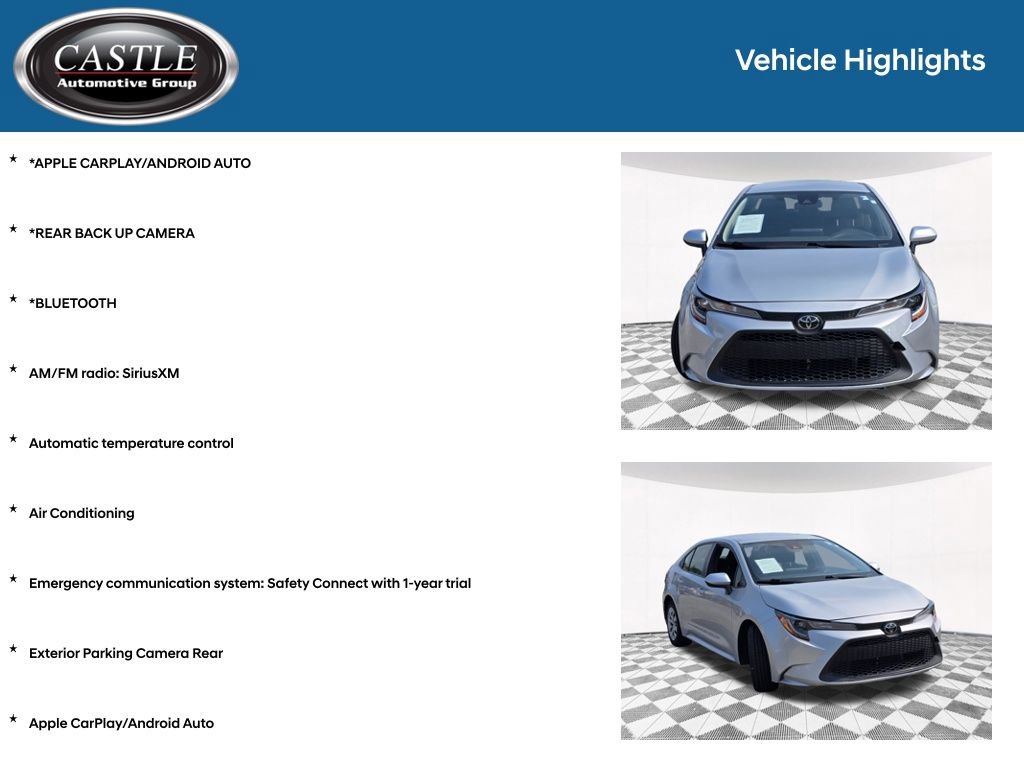Used 2022 Toyota Corolla LE w/ Carpet Mat Package (TMS) FWD image 3