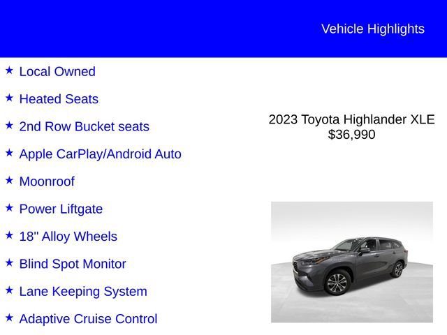 Used 2023 Toyota Highlander XLE FWD image 2