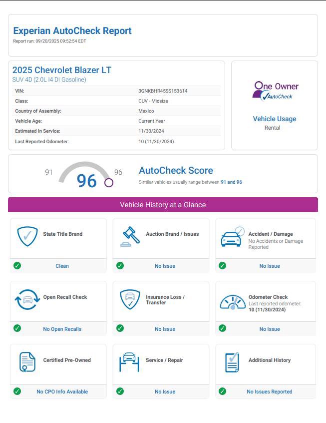 Used 2025 Chevrolet Blazer LT image 35