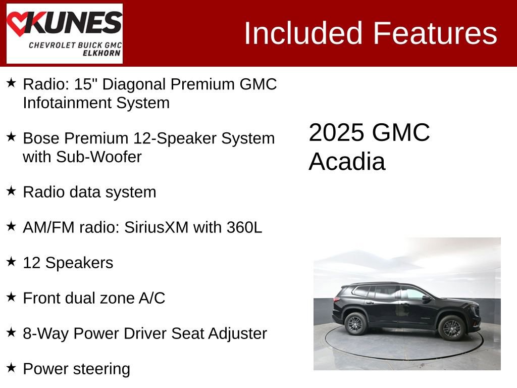 Used 2025 GMC Acadia Elevation FWD image 3