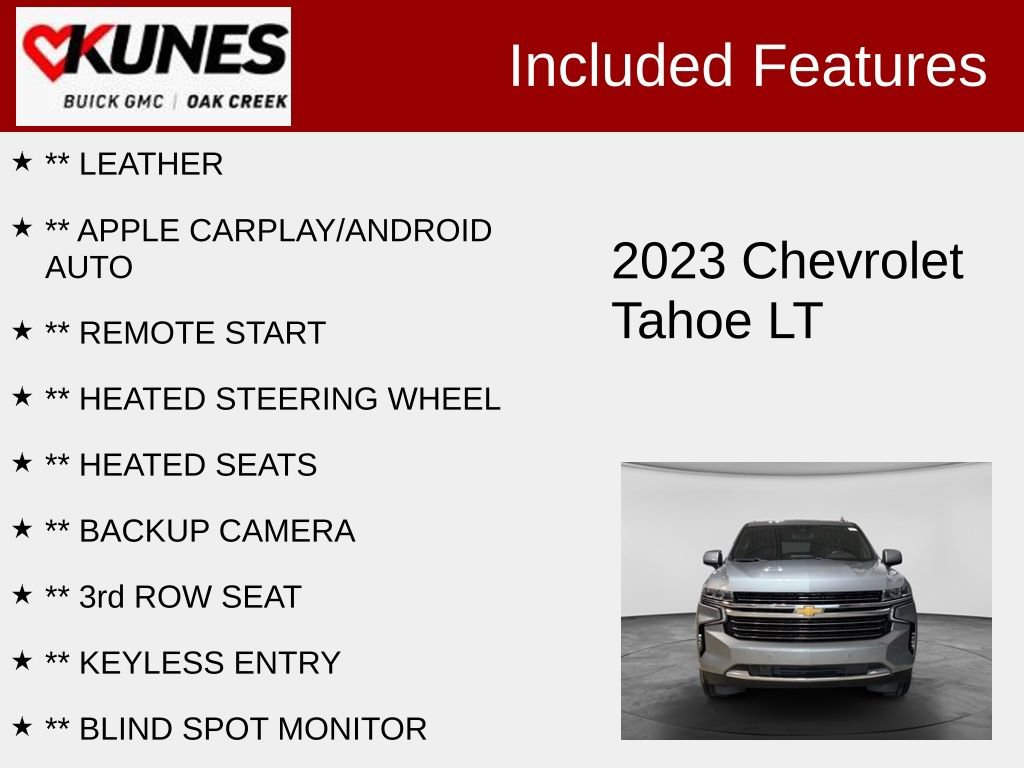 Used 2023 Chevrolet Tahoe LT w/ Luxury Package AWD/4WD image 2