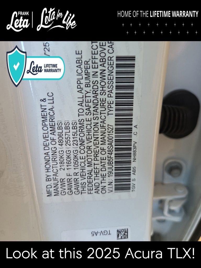 New 2025 Acura TLX w/ Technology Package image 23