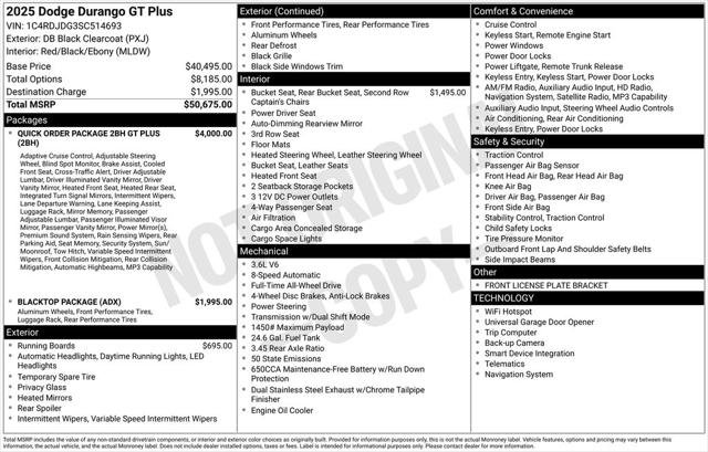 Certified 2025 Dodge Durango GT AWD/4WD image 41