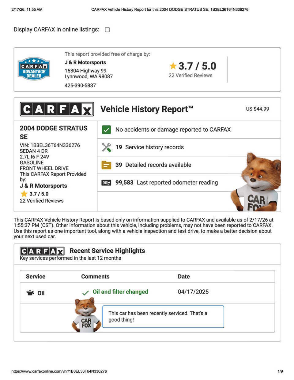 Used 2004 Dodge Stratus SE image 25