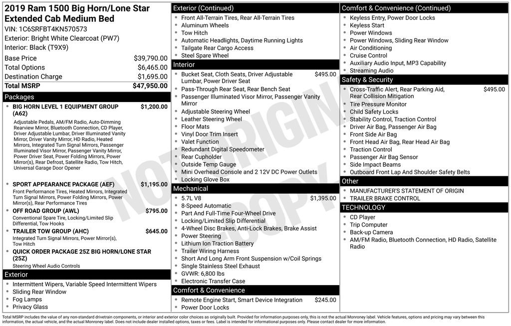 Used 2019 RAM 1500 Big Horn AWD/4WD image 18