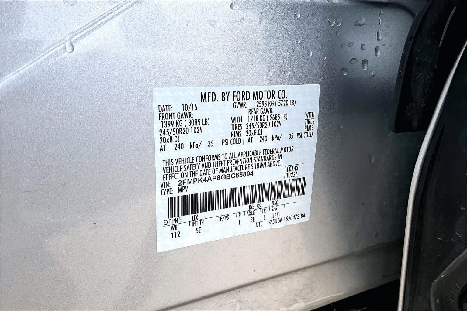 Used 2016 Ford Edge Sport w/ Technology Package AWD/4WD image 34