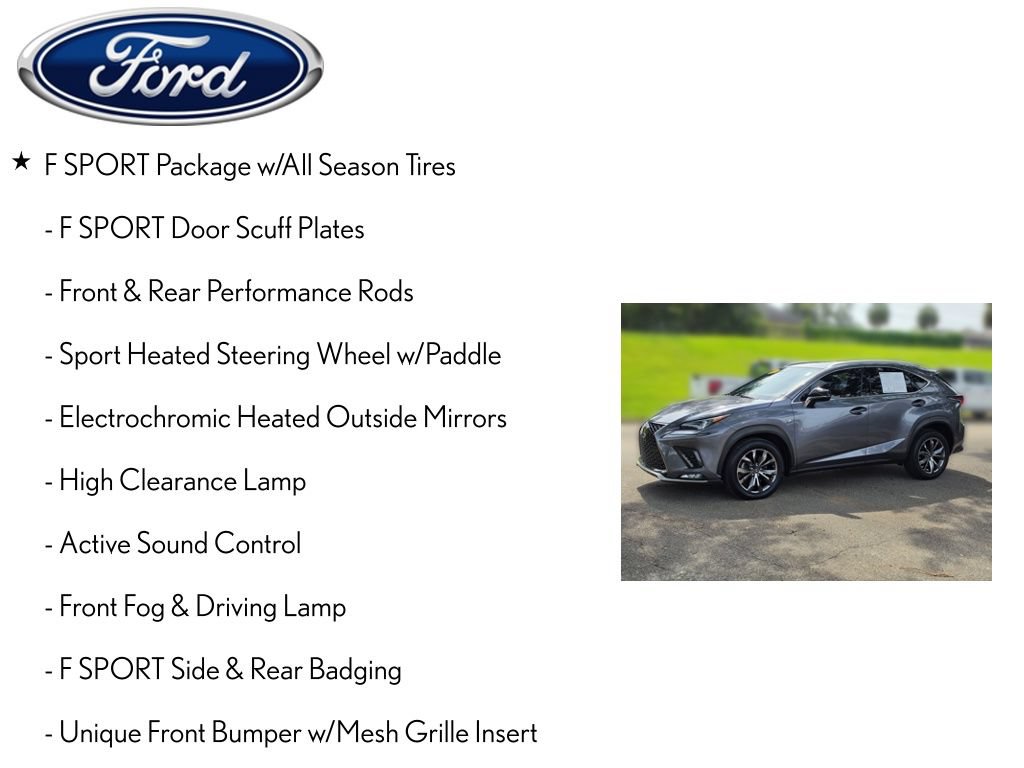 Used 2020 Lexus NX 300 F Sport w/ F Sport Premium Package FWD image 4
