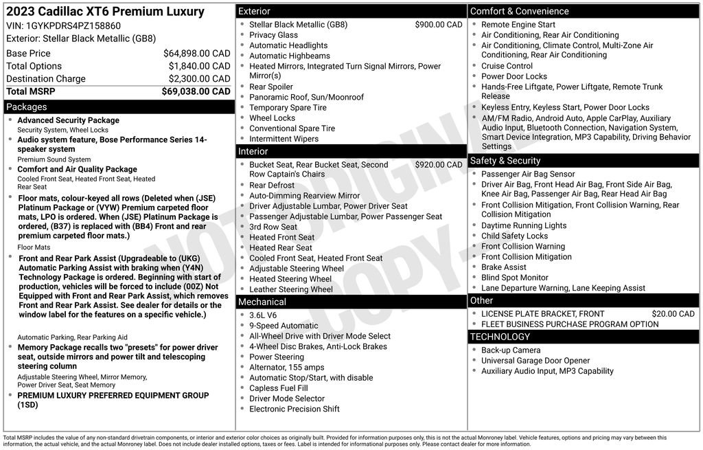 Used 2023 Cadillac XT6 Premium Luxury AWD/4WD image 35