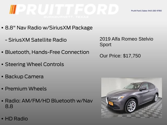 Used 2019 Alfa Romeo Stelvio Sport w/ Quick Order Package 22K Sport RWD image 19