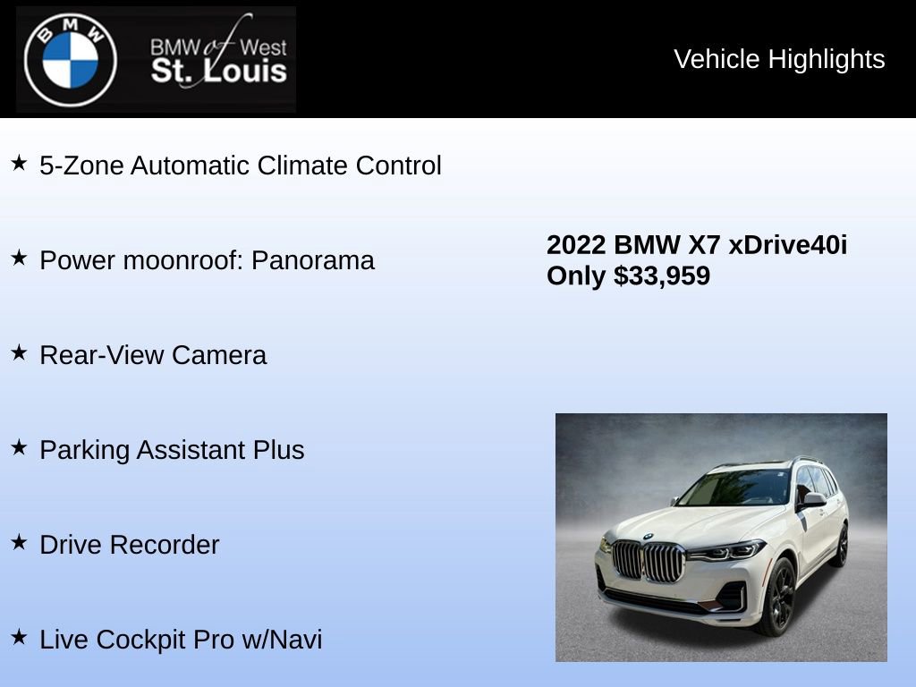 Used 2022 BMW X7 xDrive40i w/ Cold Weather Package image 16