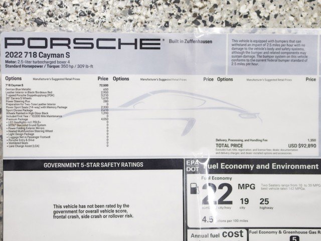 Used 2022 Porsche 718 Cayman S RWD image 2