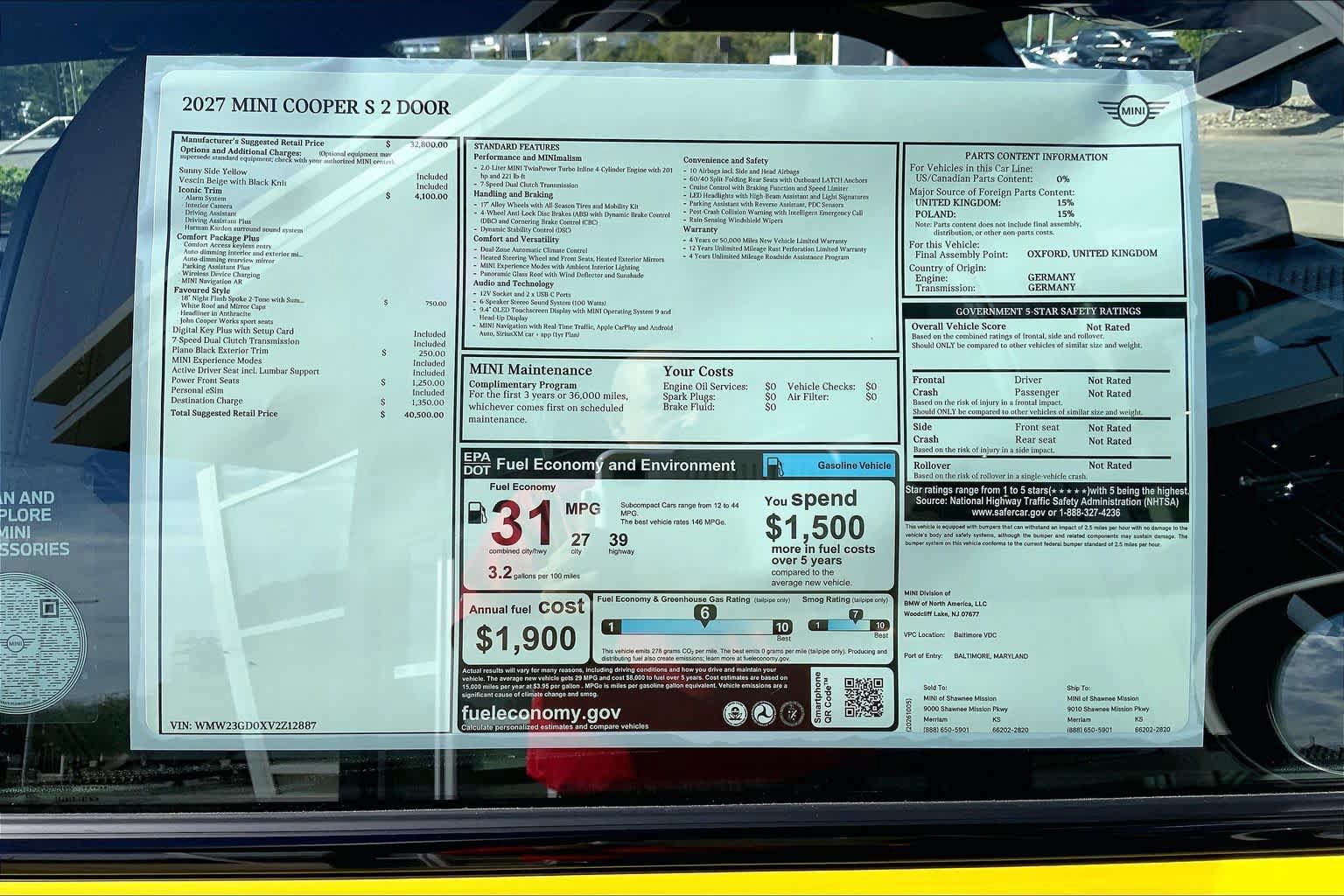 New 2027 MINI Cooper S FWD image 22