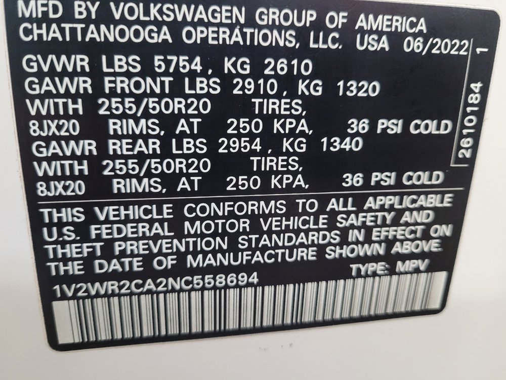 Used 2022 Volkswagen Atlas SE FWD image 33