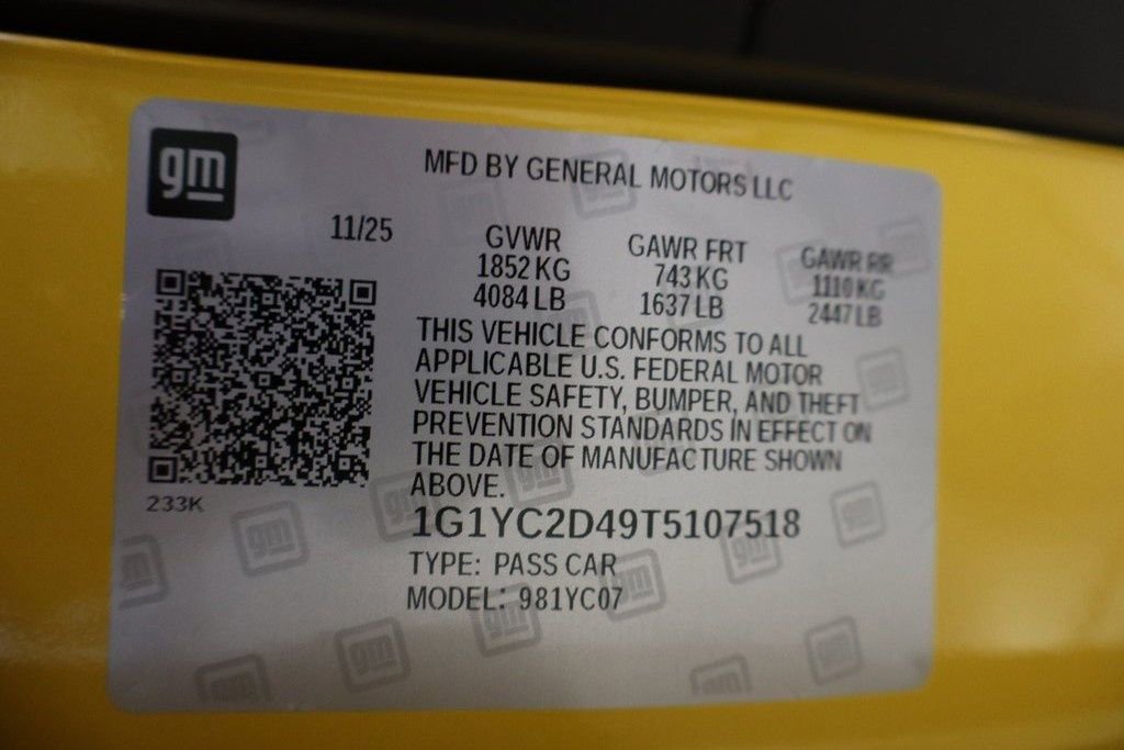 New 2026 Chevrolet Corvette Stingray w/ Z51 Performance Package image 25