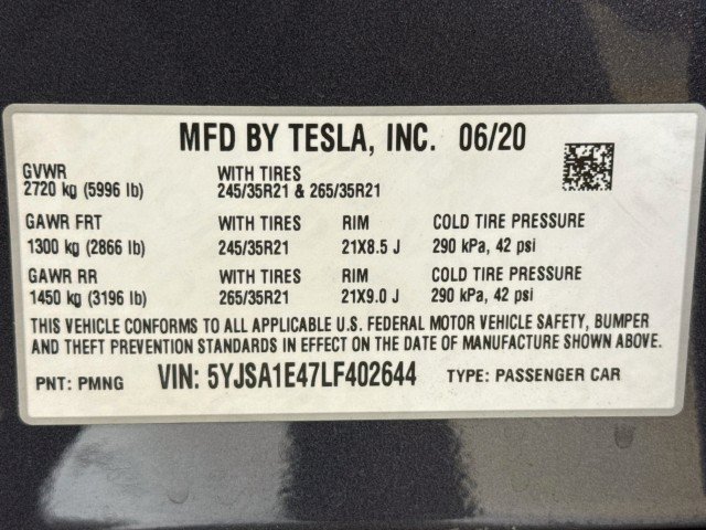 Used 2020 Tesla Model S Performance AWD/4WD image 31