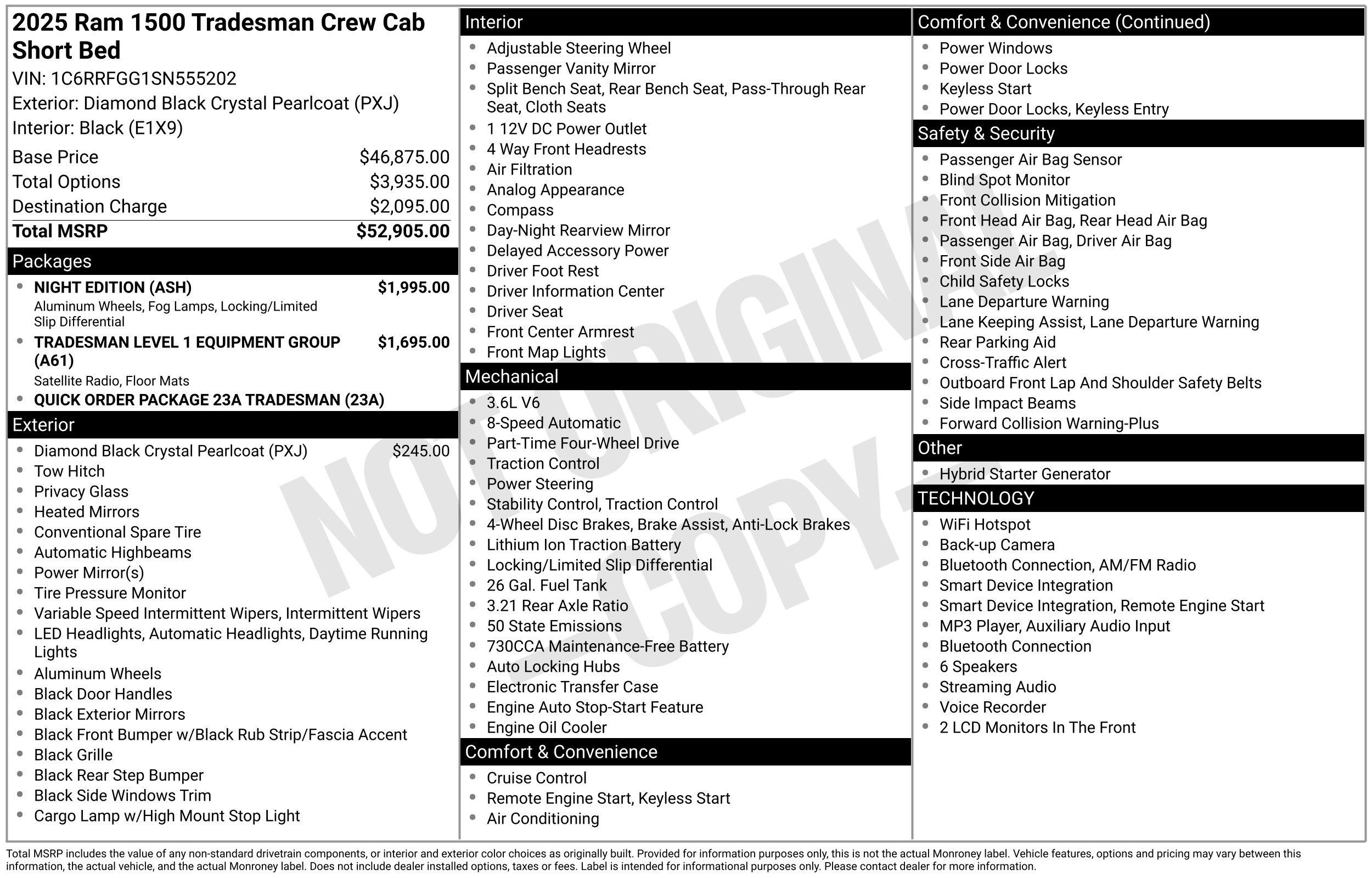Used 2025 RAM 1500 Tradesman w/ Night Edition AWD/4WD image 2