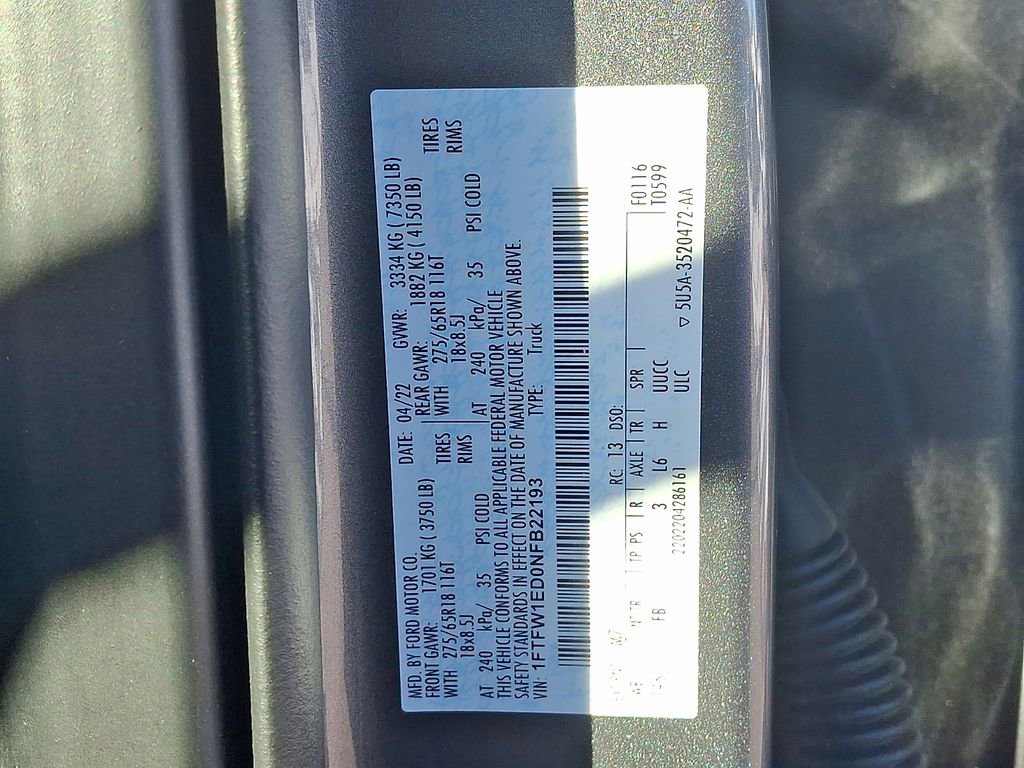 Used 2022 Ford F150 XLT w/ Equipment Group 302A High image 28