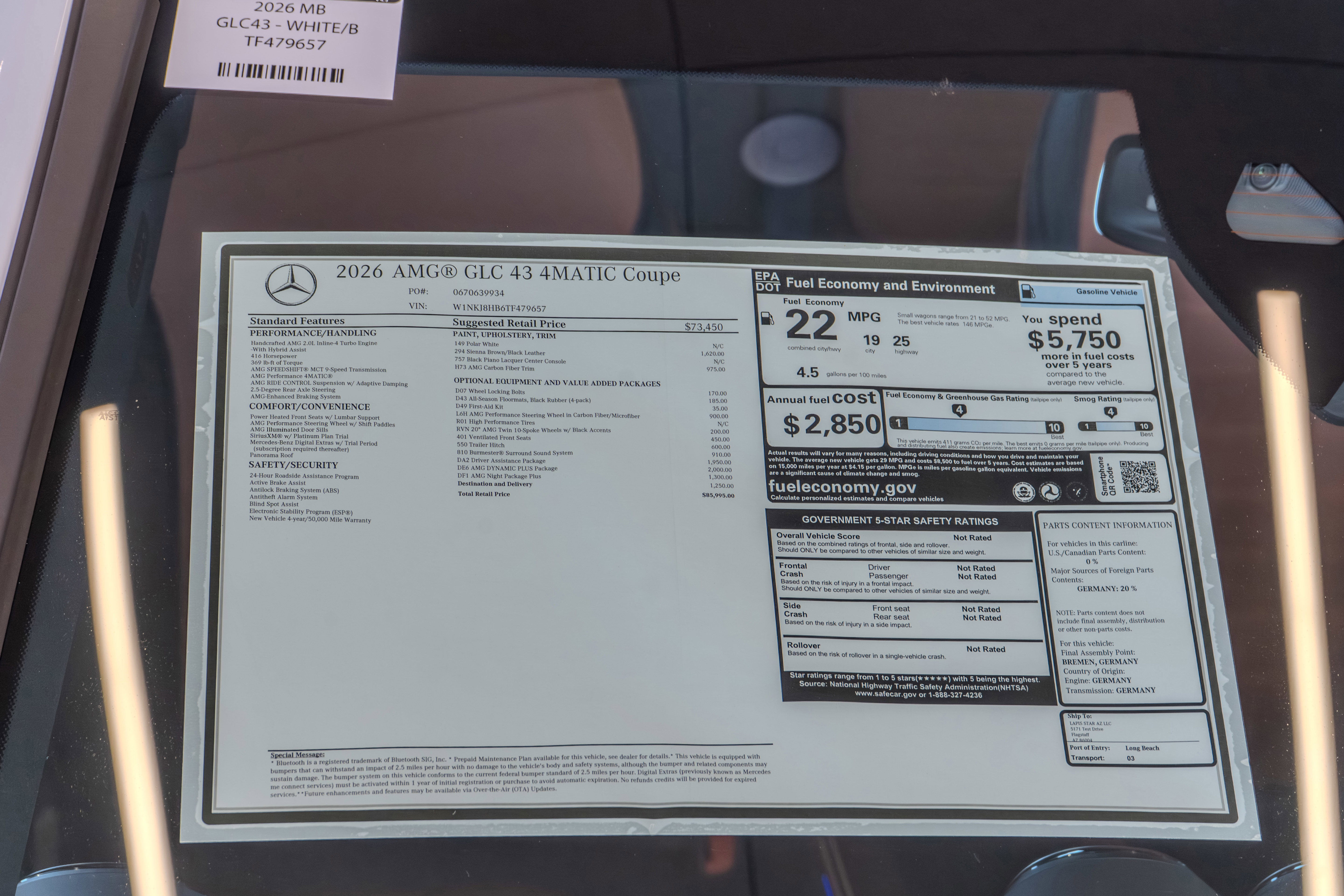 New 2026 Mercedes-Benz GLC 43 AMG 4MATIC Coupe image 36