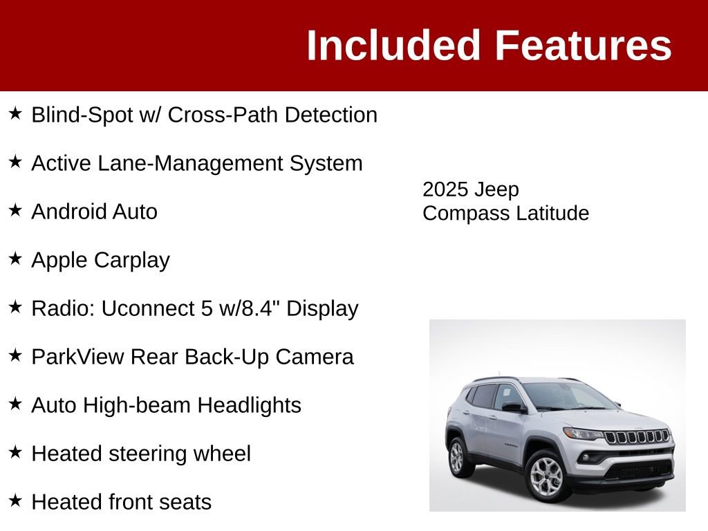 Used 2025 Jeep Compass Latitude AWD/4WD image 3