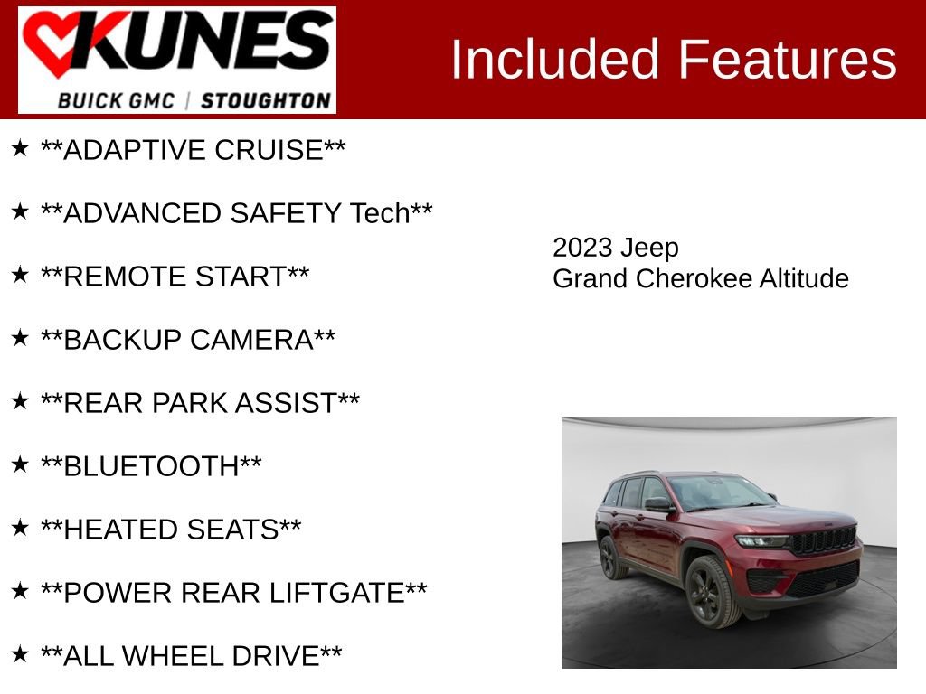 Used 2023 Jeep Grand Cherokee Altitude AWD/4WD image 2