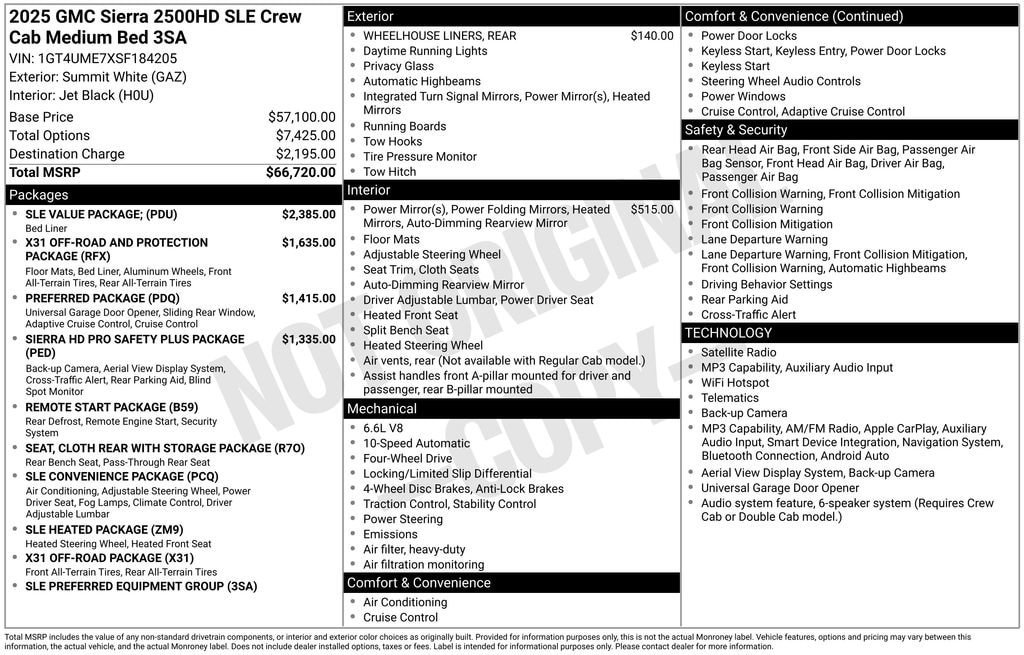 Certified 2025 GMC Sierra 2500 SLE w/ SLE Value Package; AWD/4WD image 31