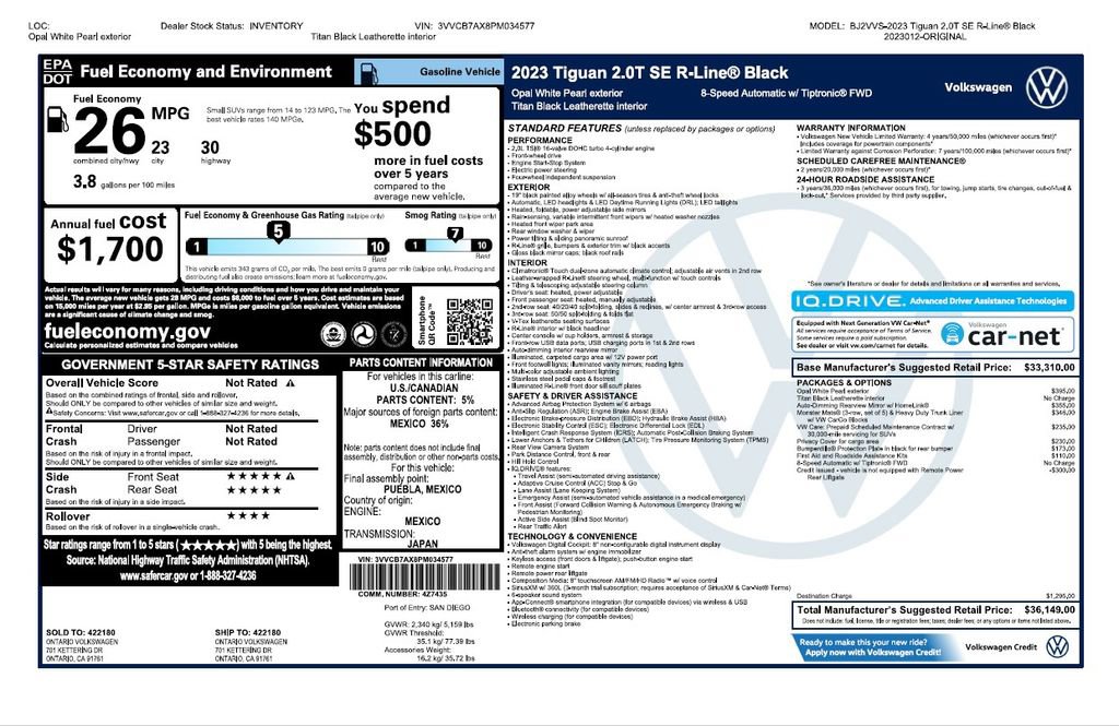 Used 2023 Volkswagen Tiguan SE R-Line image 4