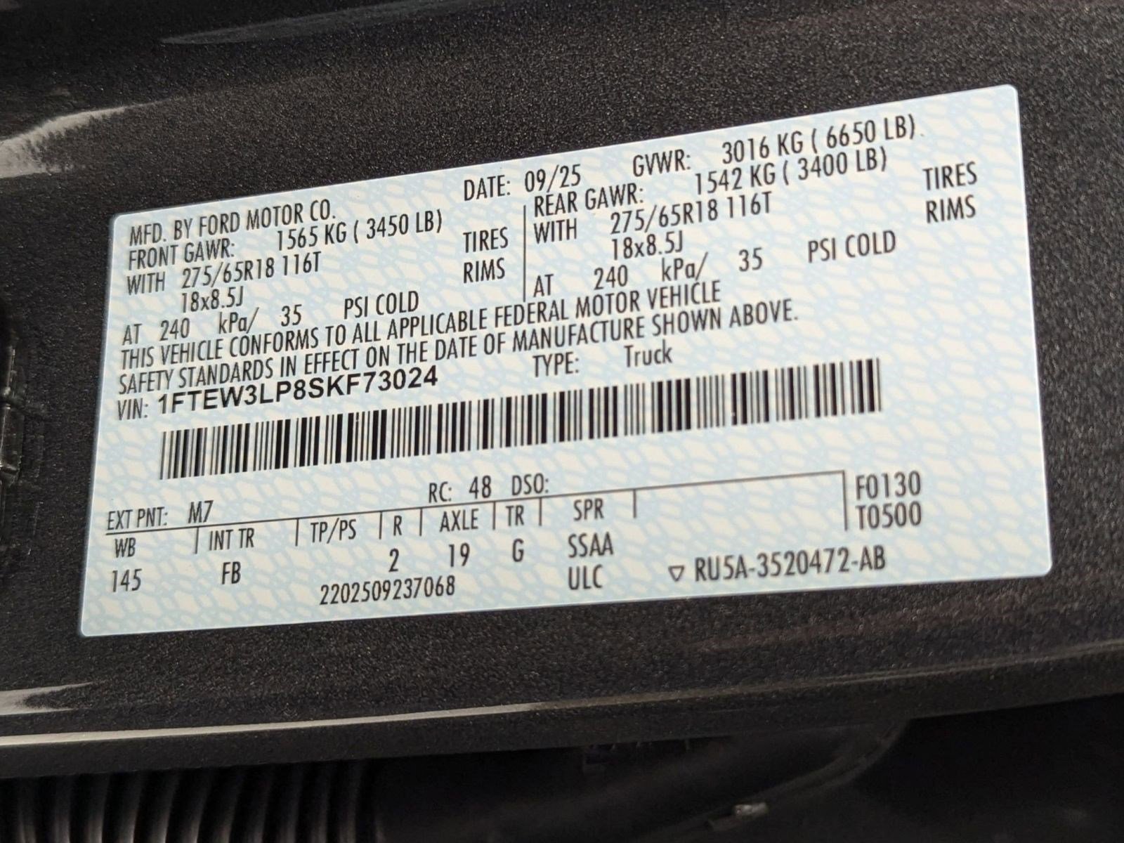 New 2025 Ford F150 XLT w/ Equipment Group 302A MID image 17