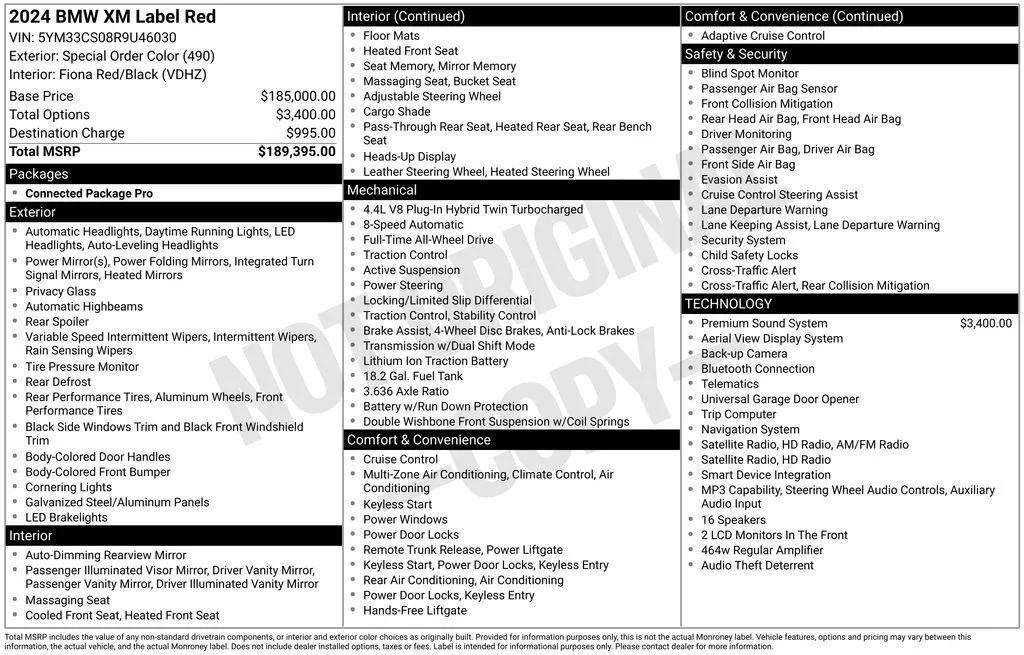 Used 2024 BMW XM Label Red AWD/4WD image 29