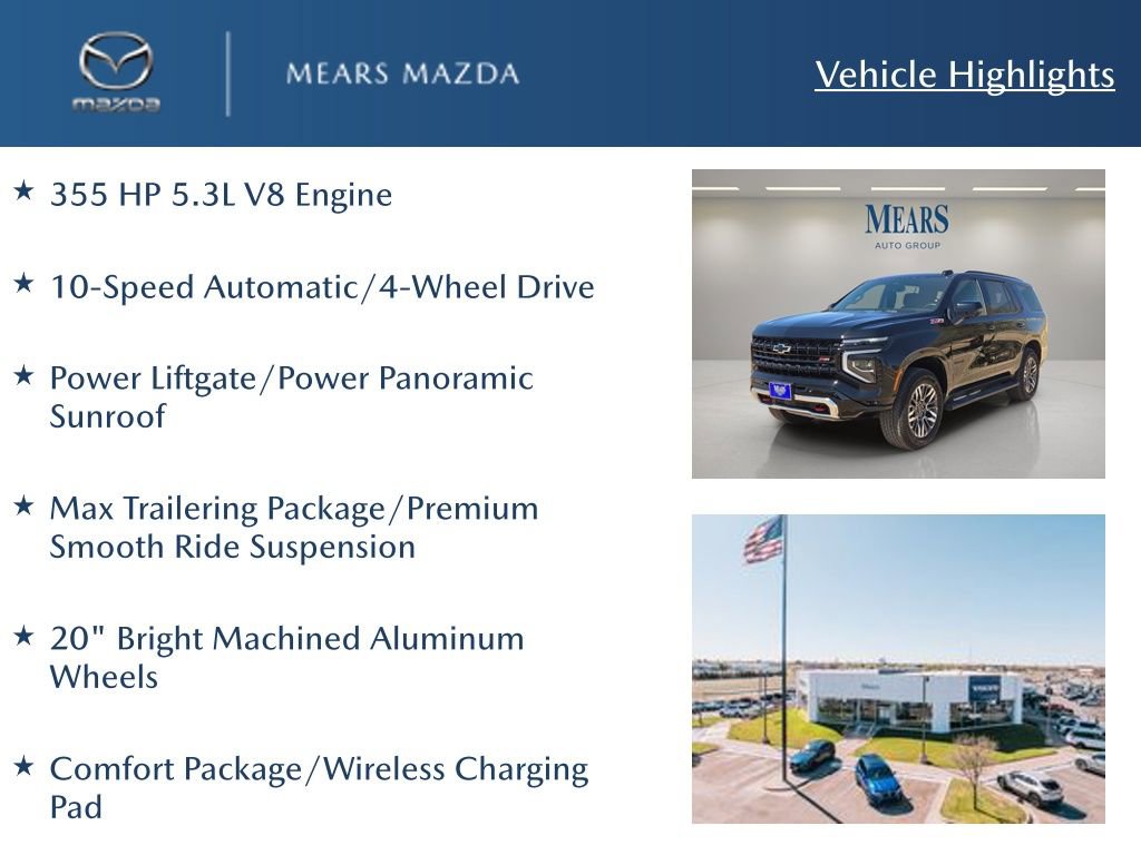 Used 2025 Chevrolet Tahoe Z71 w/ Comfort Package AWD/4WD image 2