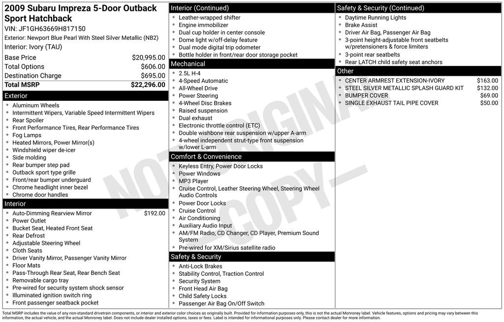 Used 2009 Subaru Impreza Outback Sport image 6