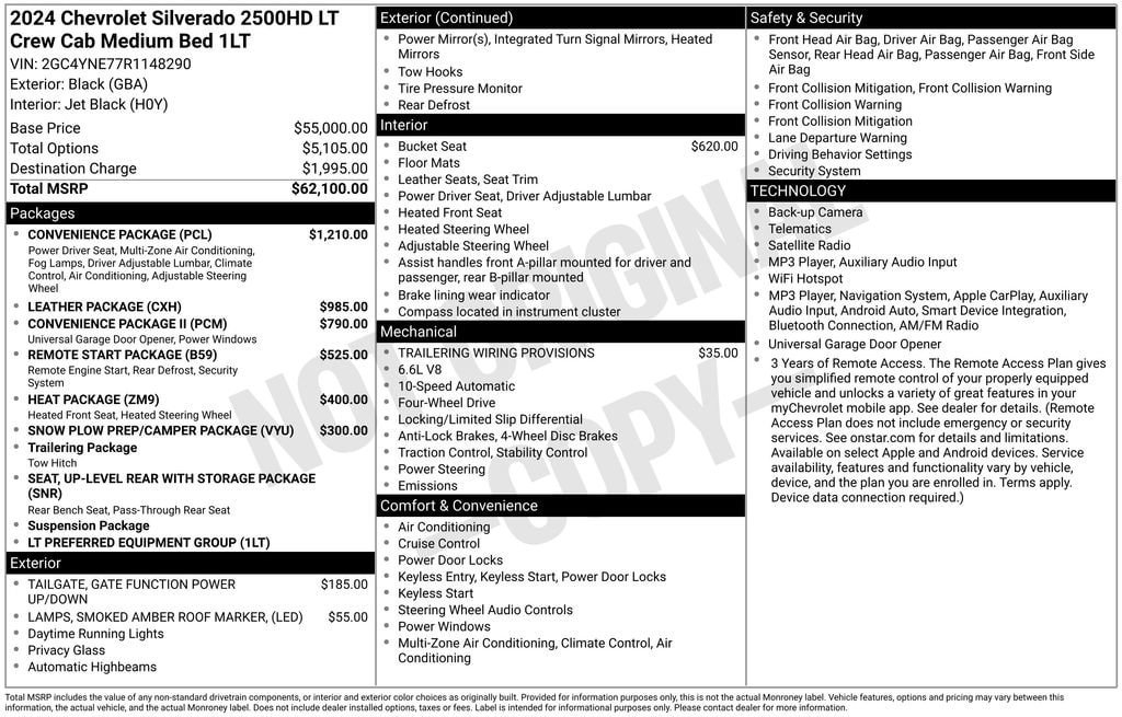 Used 2024 Chevrolet Silverado 2500 LT w/ Convenience Package AWD/4WD image 7