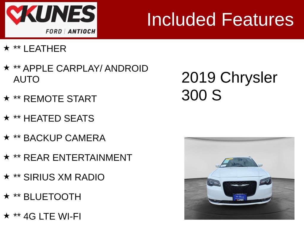 Used 2019 Chrysler 300 S AWD/4WD image 3