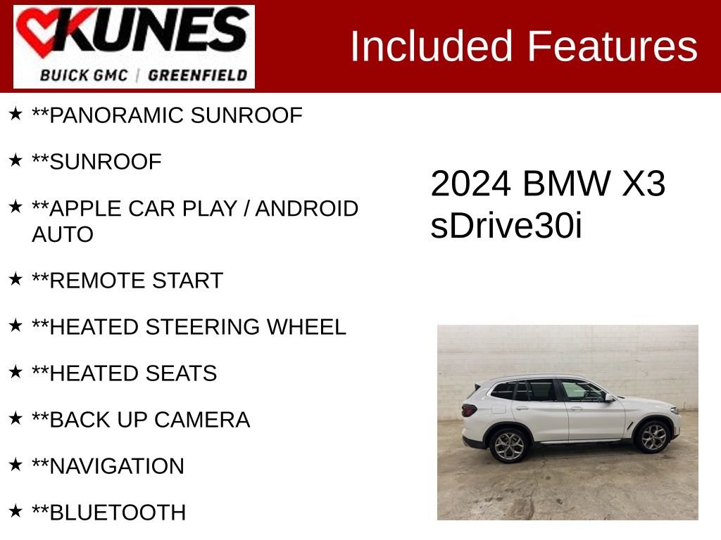Used 2024 BMW X3 sDrive30i image 2