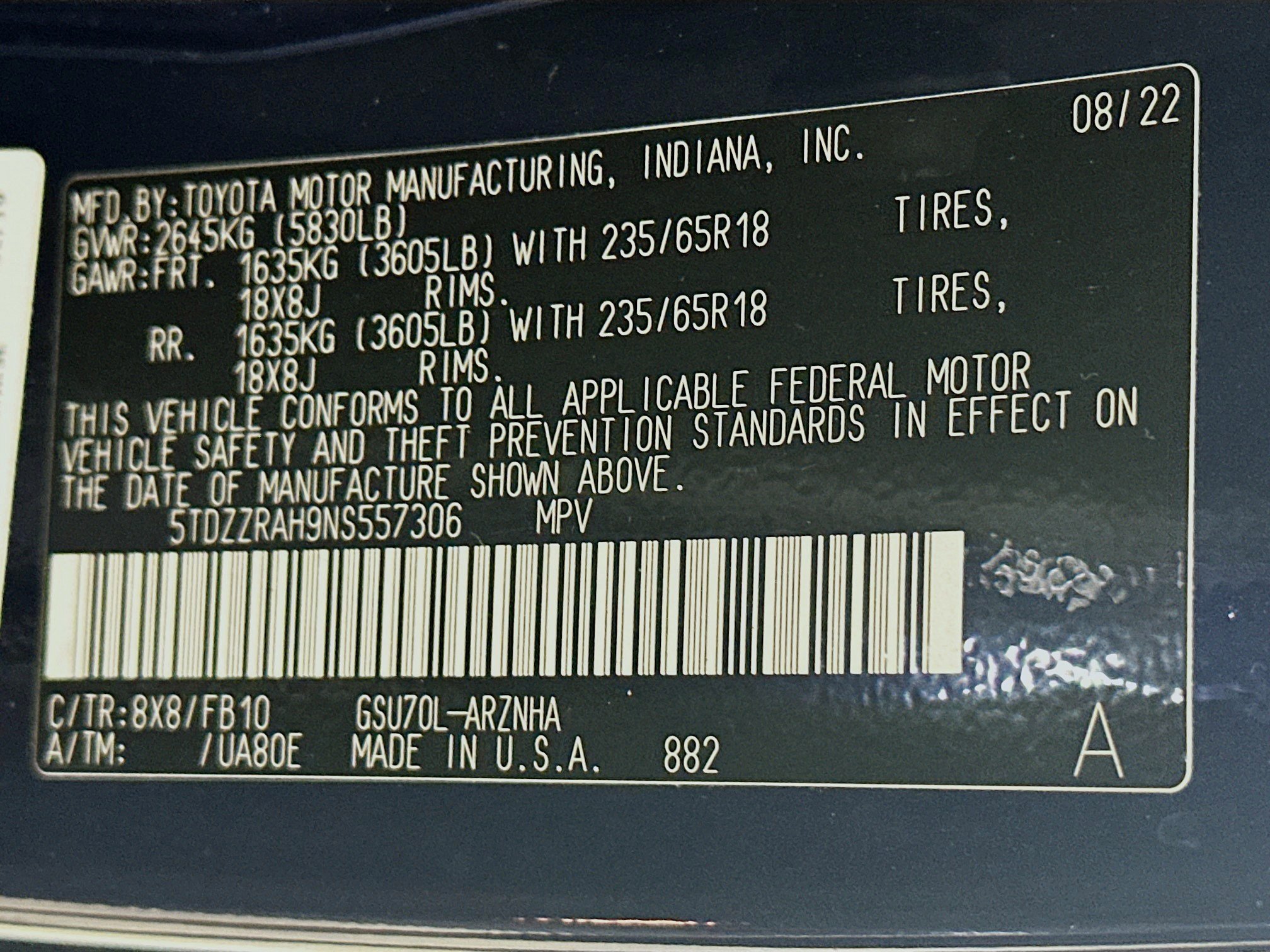Used 2022 Toyota Highlander LE FWD image 12