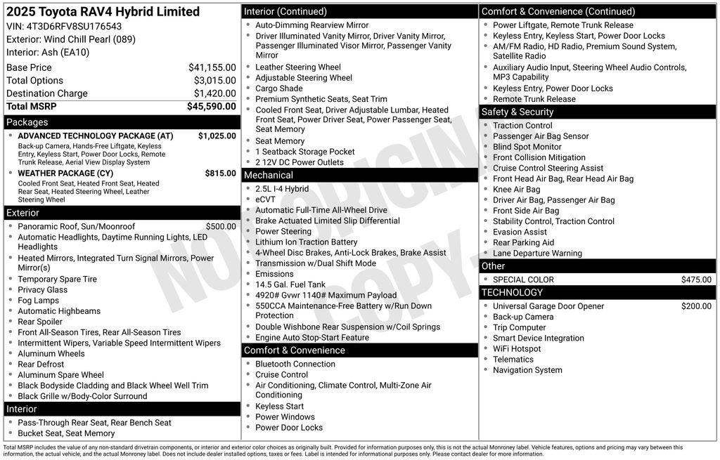 Used 2025 Toyota RAV4 Limited w/ Advanced Technology Package AWD/4WD image 7