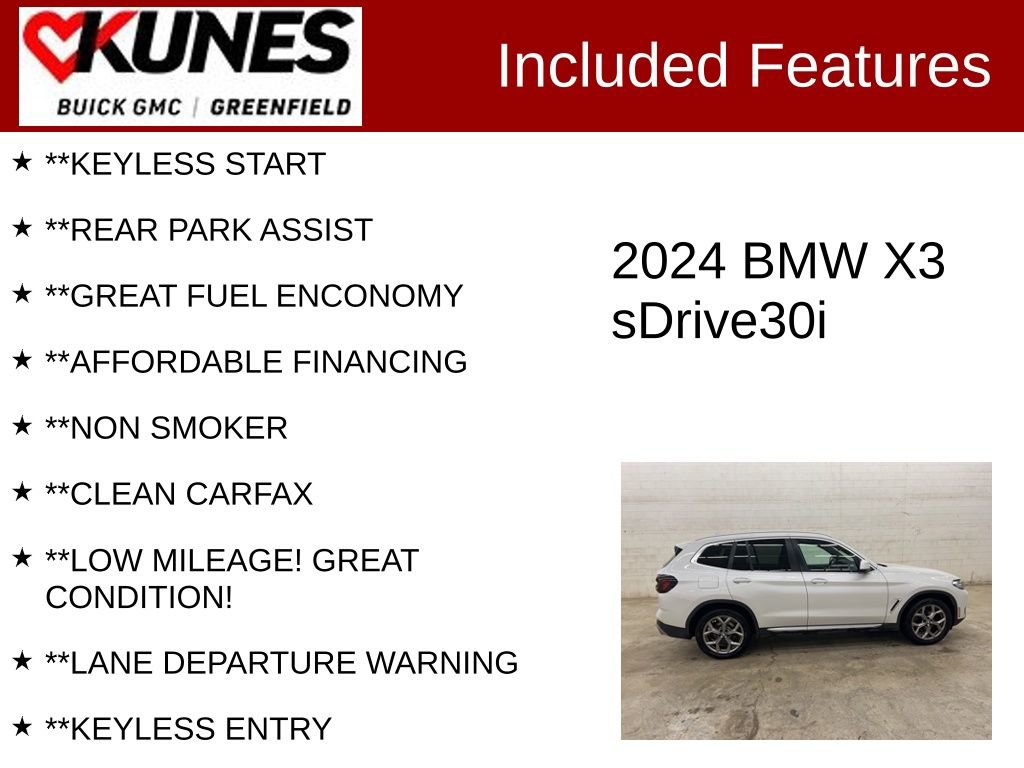 Used 2024 BMW X3 sDrive30i image 3