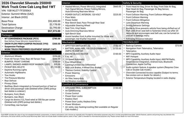 New 2026 Chevrolet Silverado 2500 W/T w/ WT Convenience Package AWD/4WD image 5