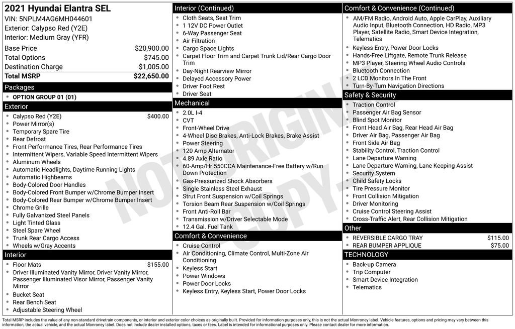 Used 2021 Hyundai Elantra SEL image 35