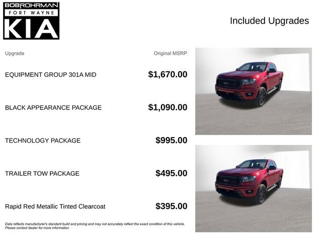 Used 2021 Ford Ranger XLT w/ Equipment Group 301A Mid image 4