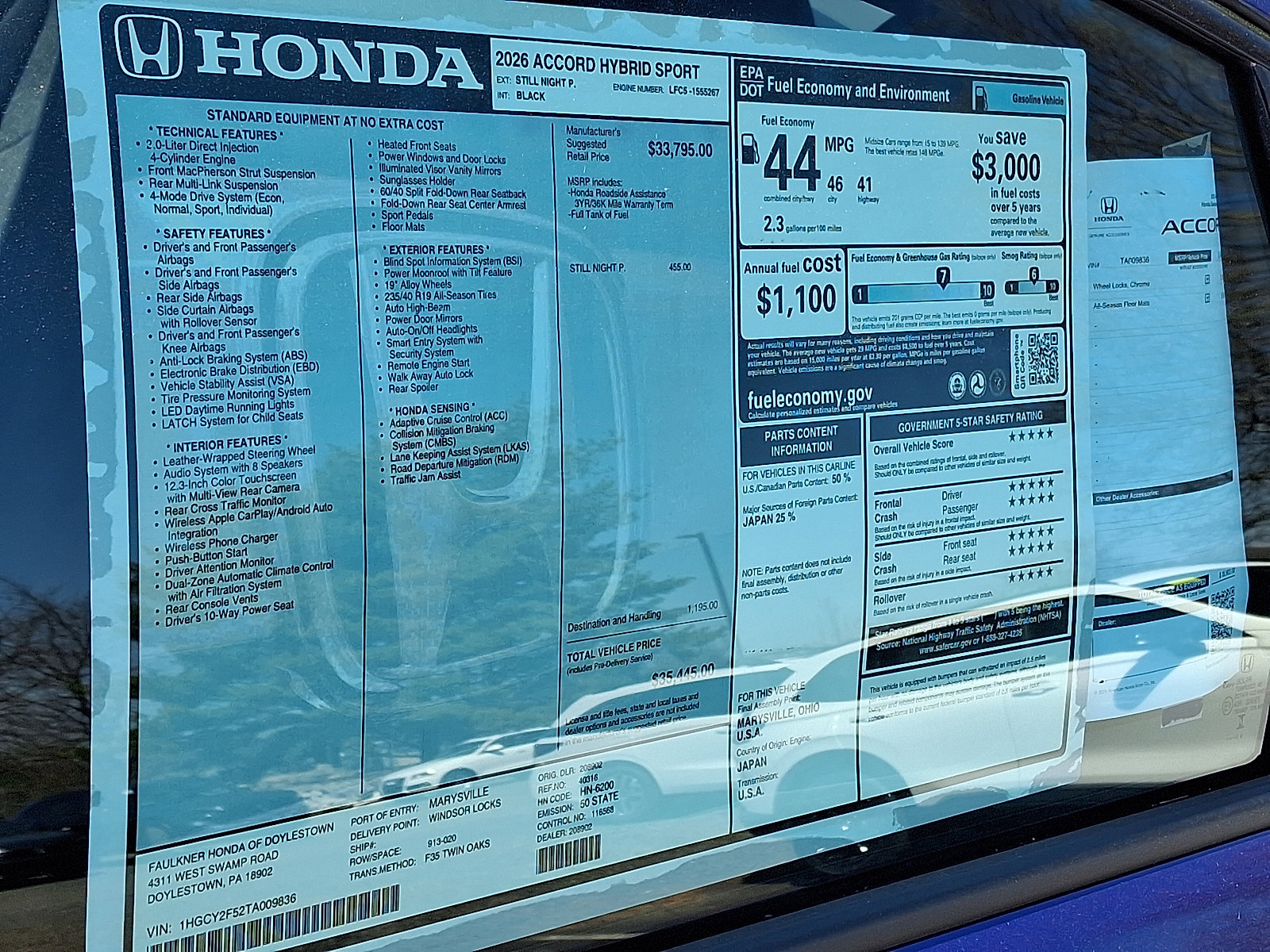New 2026 Honda Accord Sport image 11